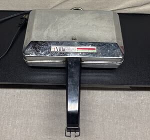 VillaWare Prima Pizzelle Baker 5000 Chrome Italian Cookie Maker Working